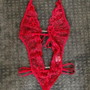 Red Lace teddy Lingerie